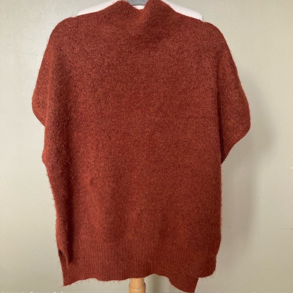 MEG SHOP Wool Blend Cap Sleeve Tunic Sweater